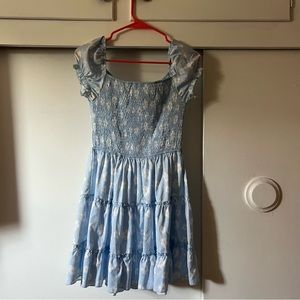 Floral puff sleeve summer dress